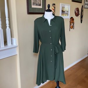 The Limited, Olive Green, high-low dress